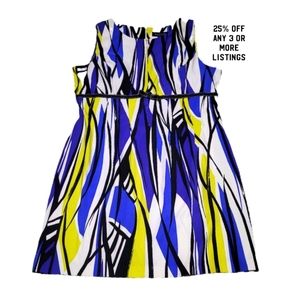 Graphic Print Sheath Stripe Bodycon Slip On Size 18 Cocktail Perceptions Tank